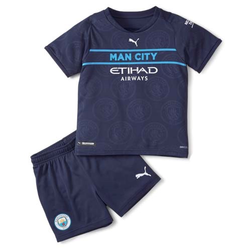 Camiseta Manchester City Replica Tercera Ropa Niño 2021/22